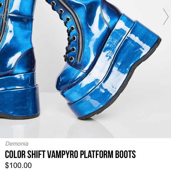 Demonia | Shoes | Blue Demonia Boots 